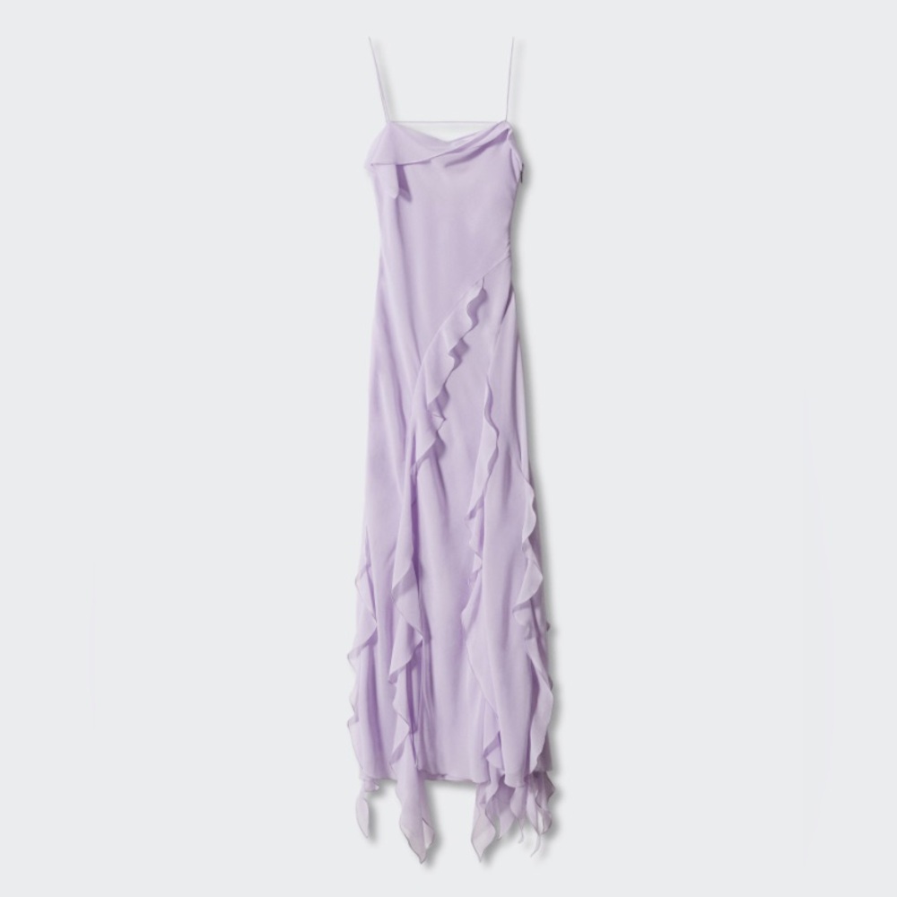 Acne studio Ruffled Asymmetric Midi Dress